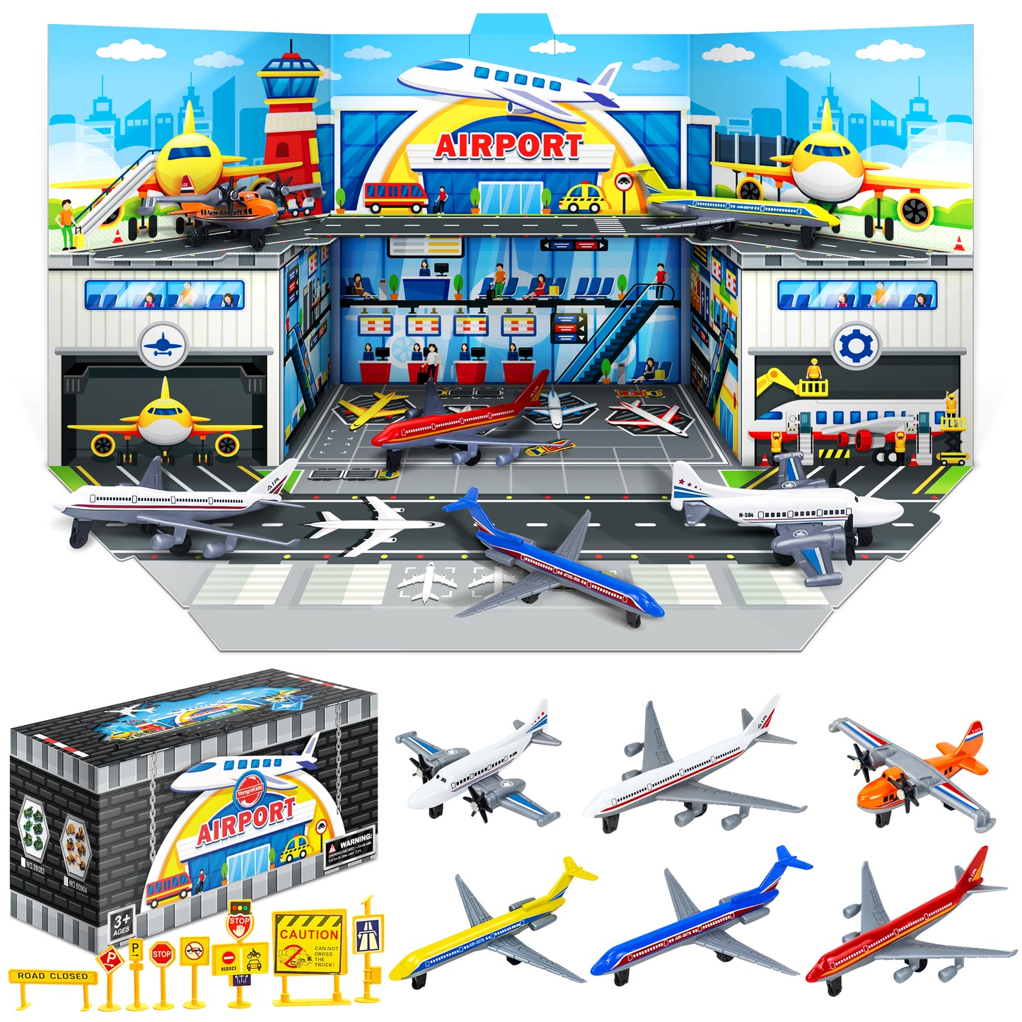 Diecast Airplane Toys for Boys Age 3 4-7 8-12, Alloy Planes Model/Glider Planes/Airlines Plane Toys for Kids Birthday Cake Toppers Airforce Party Favors