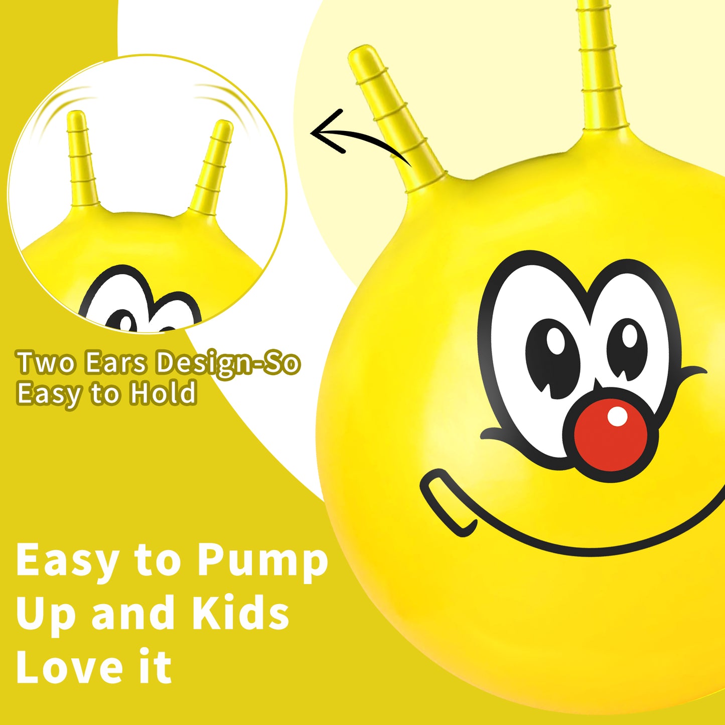 Space Hoppers for Kids Age 3 4 5 6 7 8 9, 18 Inch Space Hopper with Handle, Hopper Ball with Pump for Boys Girls Age 3-8 Indoor and Outdoor Garden Game