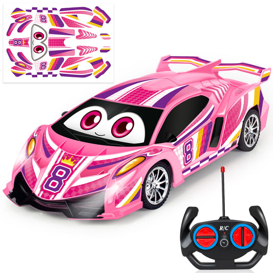 Remote Control Cars Toys for 3 4 5 6 7 8 Year Old Boys 1:18 High Speed Sports Racing Drift RC Car with LED Light Boys Girls Gifts Age 3-12 Kids Toy Birthday Presents Indoor Outdoor Game