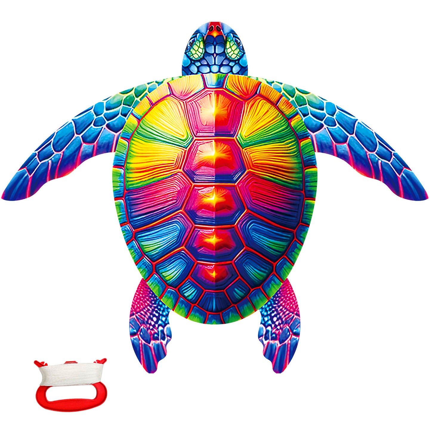 Large Tortoise Kites For Kids and Adults,Perfect Kite for Beginners,String Line Included Toys Easy To Fly Kites with Colorful Colors Tail,Best kite For Beach Trip