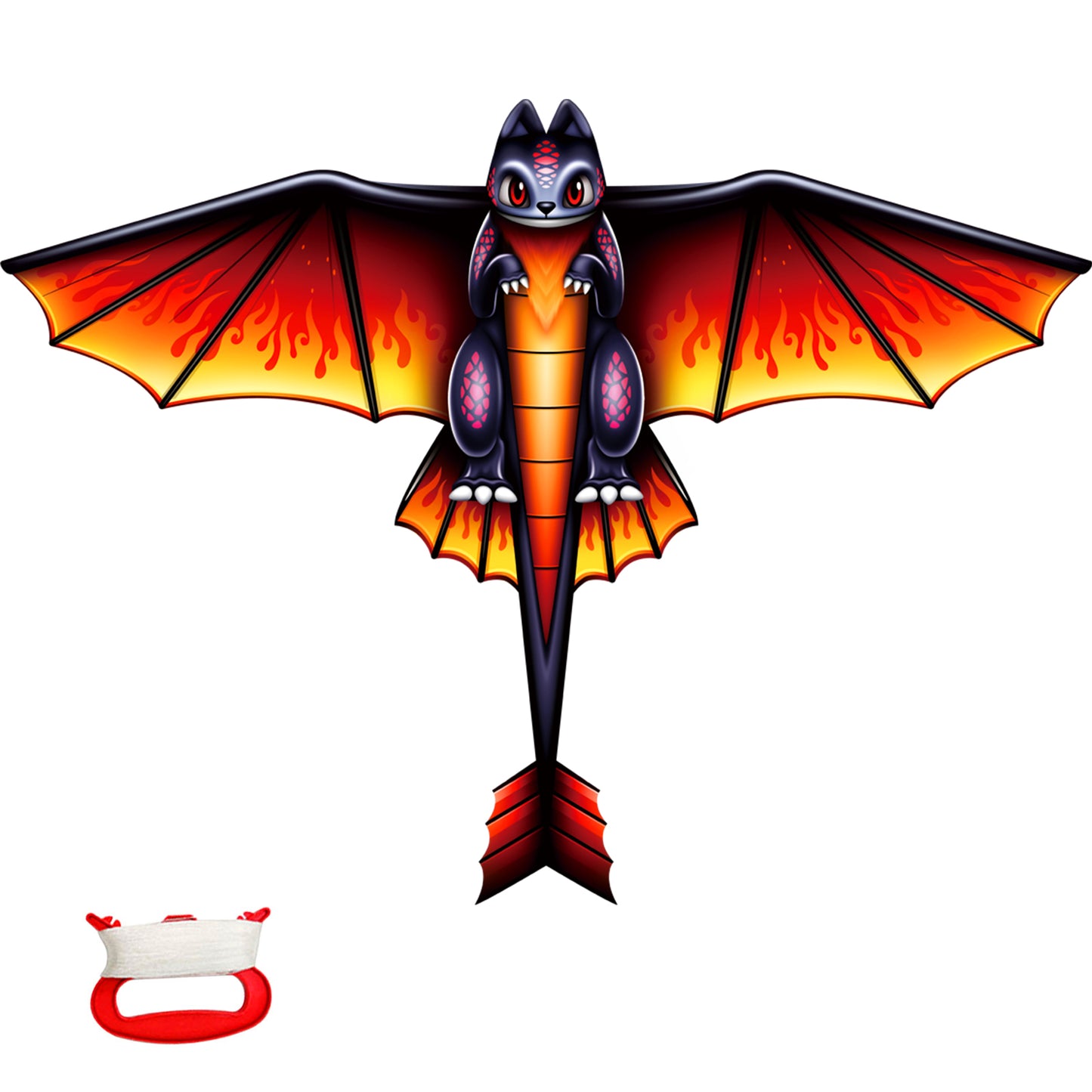 Large Kite for Children and Adults, Red Dragon Kite with 328ft Kite String and Kite Bag, Easy to Fly Kids Kite for Beginners, Trip Outdoor Family Activities Party Games Easy to Carry
