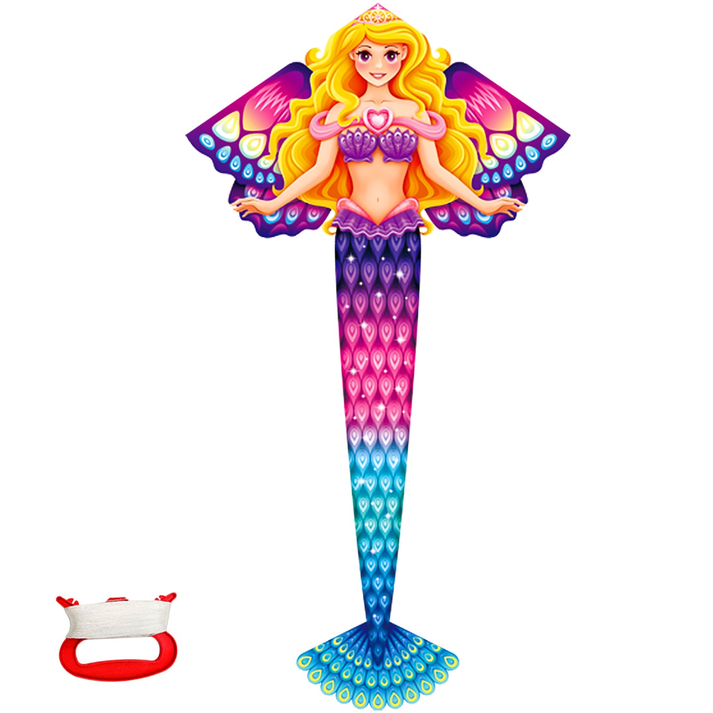 Kites for Kids Ages 4-8 8-12 | Large Mermaid Kite Girls Boys Adults, Easy to Fly & Assembled, Great Gift for Easter Travel Beach