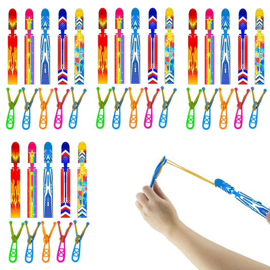 Slingshot Outdoor Toys, Glow-in-the Dark Party Supplies Toy Rocket Belt Launcher, Glow Stick Easter Basket Stuffing Birthday Christmas Gifts Party Gifts 4-8-12 Bulk toys