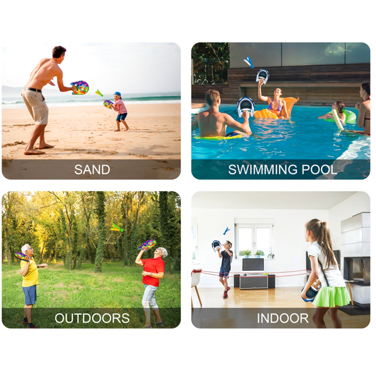Children's fantasy sports racket Eco-friendly sponge waterproof lightweight software interactive EVA foam racket with 3 balls