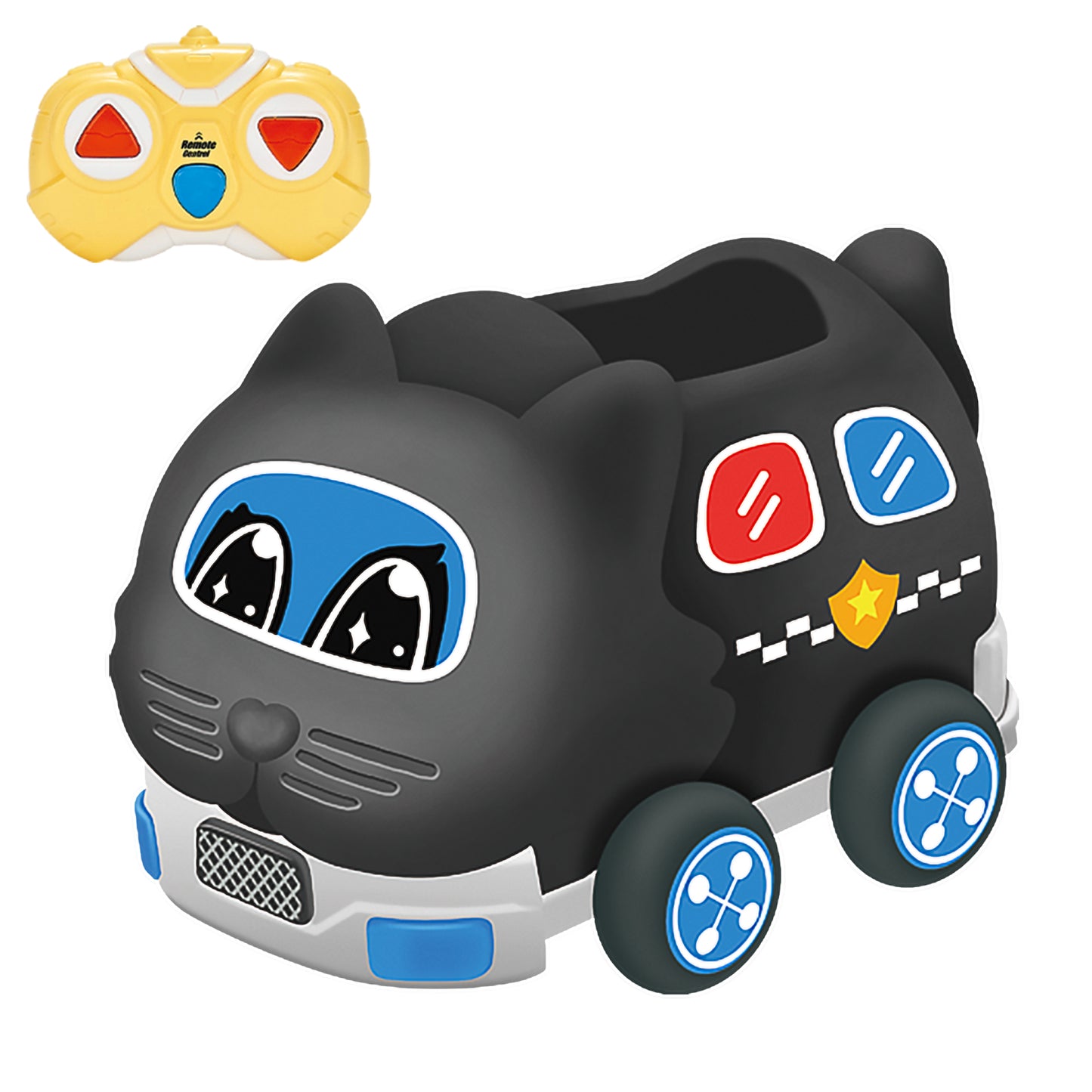 Remote Control Cars,Kids RC Car Toy for Toddlers Boys 1 2 3 Years Old,Cartoon Cars with Lights and Music Birthday Gifts for Boys Girls Age 1-3