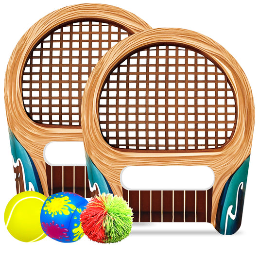 Children's fantasy sports racket Eco-friendly sponge waterproof lightweight software interactive EVA foam racket with 3 balls