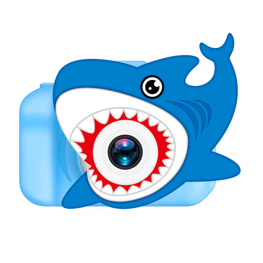 Kids Shark Camera, Kids Digital Camera 1080P HD Childrens Camera Kids Camera for Boys,  Camera Toys for 3-12 Years Old Boys Girls with Silicone Case