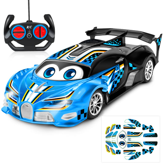 Remote Control Cars Toys for 3 4 5 6 7 8 Year Old Boys 1:18 High Speed Sports Racing Drift RC Car with LED Light Boys Girls Gifts Age 3-12 Kids Toy Birthday Presents Indoor Outdoor Game