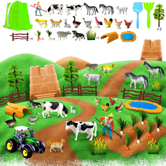 Kids Sand Beach Toys, Sand Toys Set with Resuable Mesh Bag Bucket and Spade Summer Beach Games for Children Toddlers