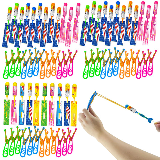 Slingshot Outdoor Toys, Glow-in-the Dark Party Supplies Toy Rocket Belt Launcher, Glow Stick Easter Basket Stuffing Birthday Christmas Gifts Party Gifts 4-8-12 Bulk toys