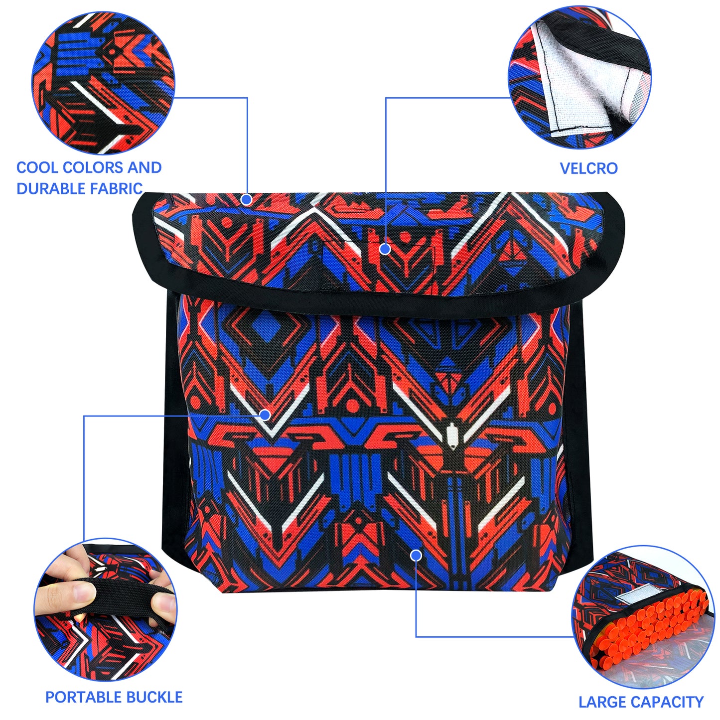 Soft Bullet Bag, Portable Waterproof Cartridge Holder Bag Soft Bullets Storage Carry Pouch with Buckle