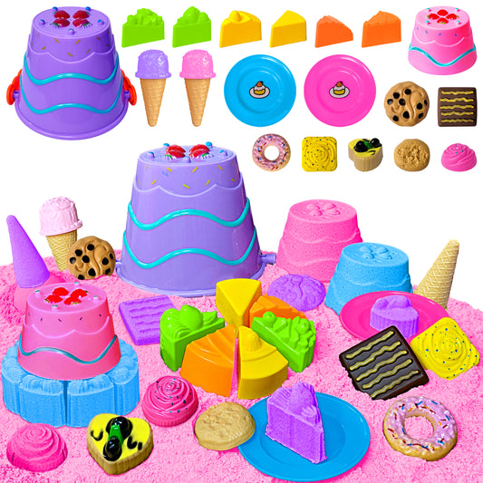 Kids Sand Beach Toys, Sand Toys Set with Resuable Mesh Bag Bucket and Spade Summer Beach Games for Children Toddlers