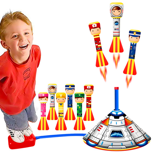 YongnKids Foam Rockets Toy Launcher Play set for Kids Fun Outdoor Toys Gifts for Boys Girls