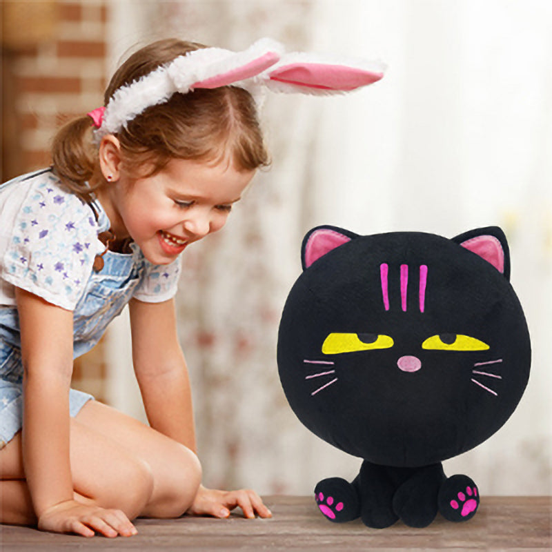 Stuffed Animal Plush Toys,Black Cat Plush Toy Doll,Soft Sleeping Stuffed Animal Toys for Girls Boys Kids Toddlers Baby Birthday Valentines Gift