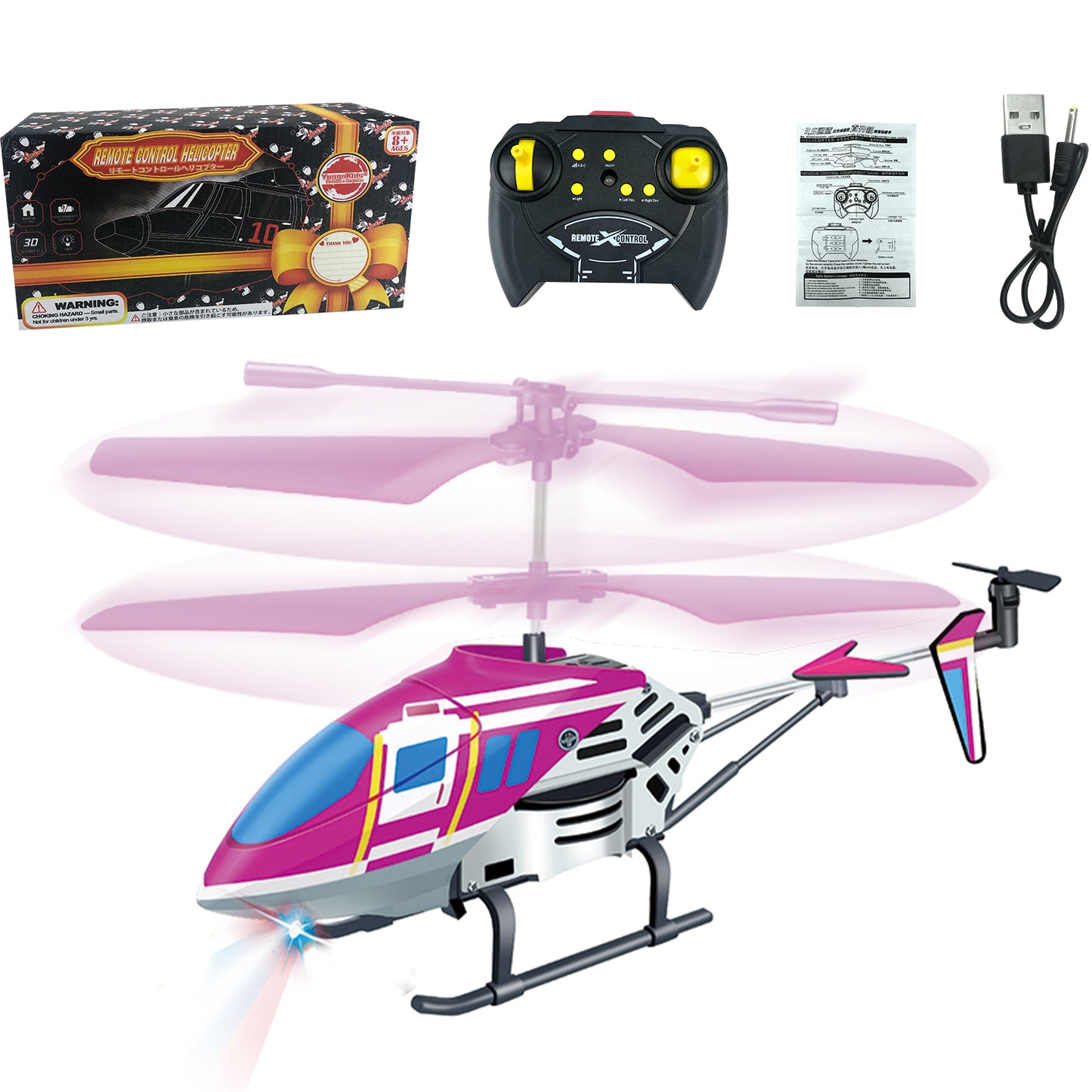 "Remote Control Helicopter, RC Flying Toys for 6 7 8 9 Teens Years Old Boys Girls Birthday, 3.5 Channel RC Helicopter with Gyro for Kids Adults Beginner Flying Stabilizer Indoor-Purple "