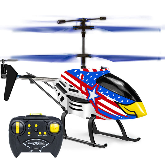 "YongnKids Remote Control Helicopter for Kids| Rc Helicopter Toys w/t LED Lights, 3.5 Channel, Gyro Stabilizer, Altitude Hold, 2.4GHz Helicopter Toys for Beginner Boys Girls Indoor- Eagle "