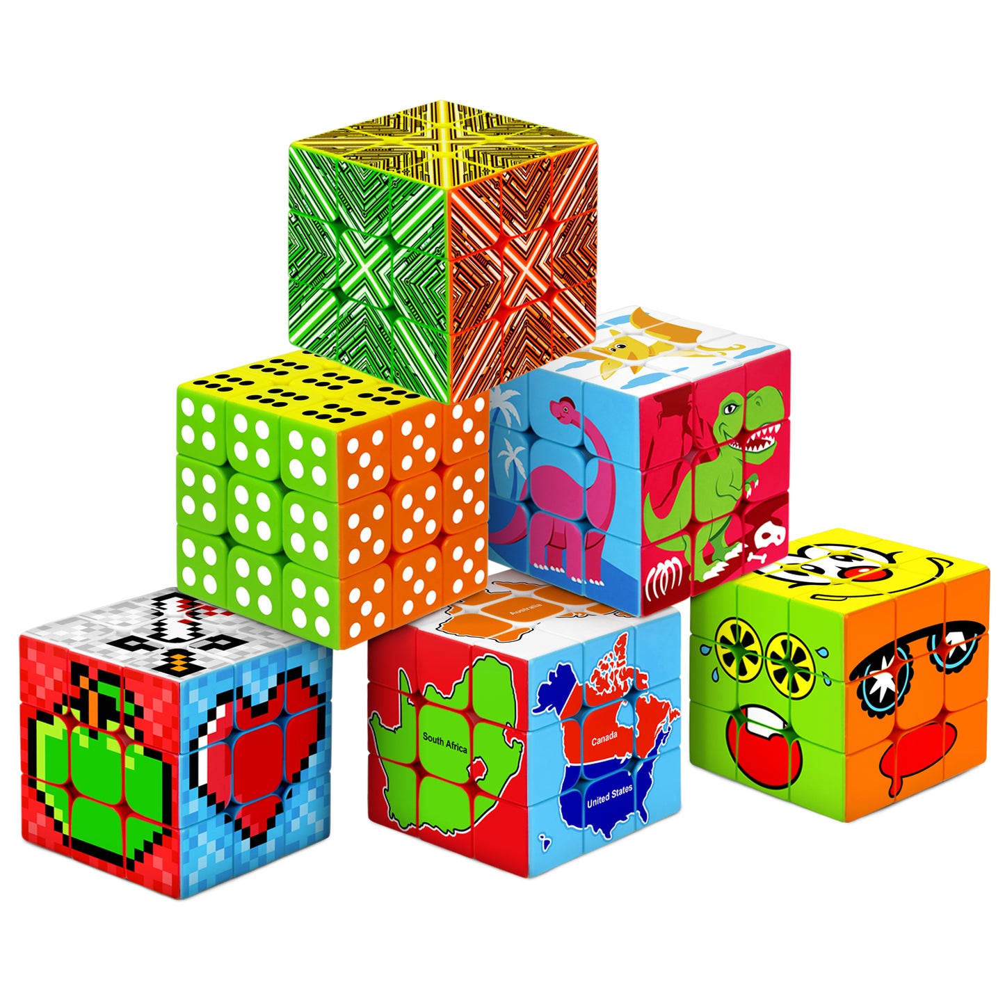 3x3 Speed Cube, Surface Magic Cube, Original Sticker Magic Cube, A Funny Puzzle Game and a Brain Teasers