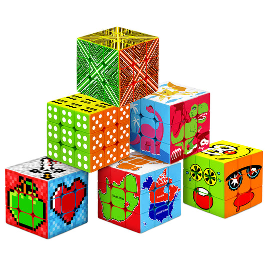 3x3 Speed Cube, Surface Magic Cube, Original Sticker Magic Cube, A Funny Puzzle Game and a Brain Teasers