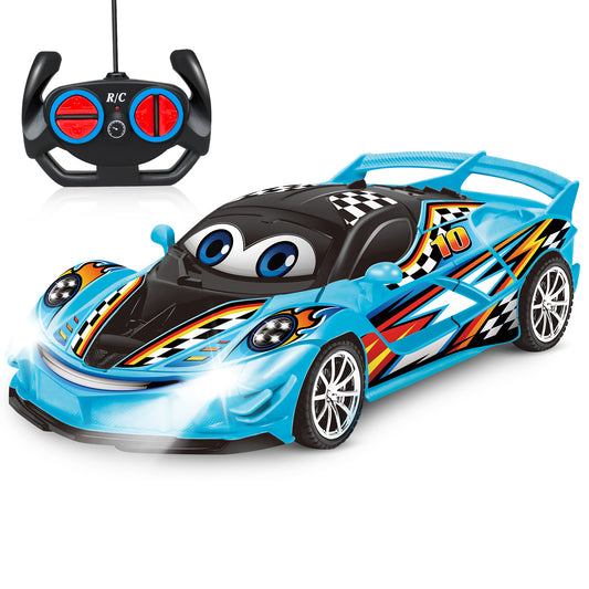 Remote Control Cars Toys for 3 4 5 6 7 8 Year Old Boys 1:18 High Speed Sports Racing Drift RC Car with LED Light Boys Girls Gifts Age 3-12 Kids Toy Birthday Presents Indoor Outdoor Game