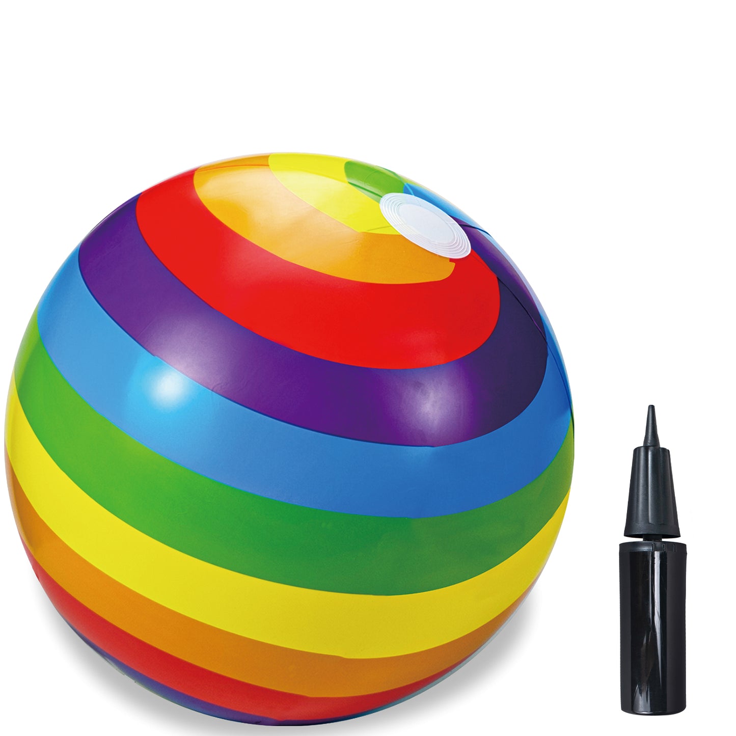 "Beach Ball- Big Inflatable Sports Ball Pool Toys Rainbow Beachball 26 inch, Outdoor Pool Balls for Kids and Adults Summer Water Toys Beach Pool Party Decorations 21"" After Inflated "