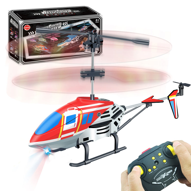 "YongnKids Remote Control Helicopter for Kids| Rc Helicopter Toys w/t LED Lights, 3.5 Channel, Gyro Stabilizer, Altitude Hold, 2.4GHz Helicopter Toys for Beginner Boys Girls Indoor- Red "