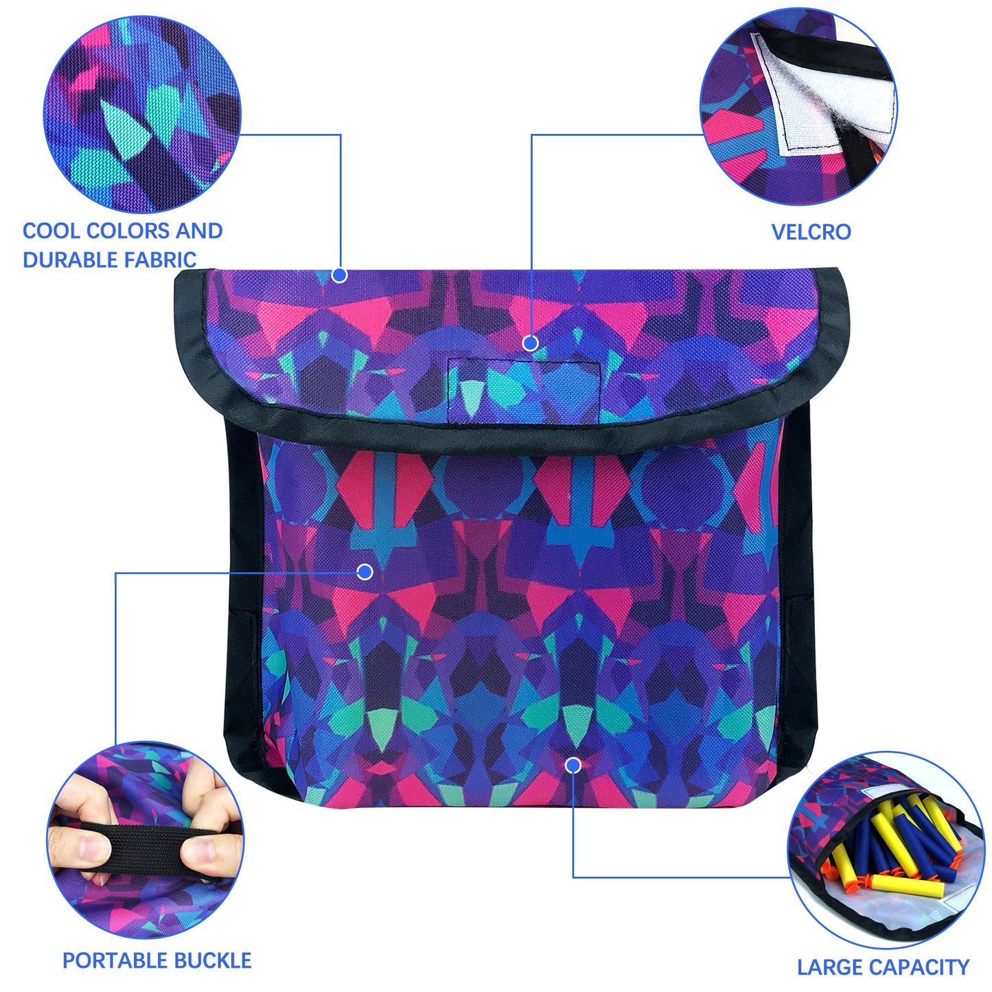 Soft Bullet Bag, Portable Waterproof Cartridge Holder Bag Soft Bullets Storage Carry Pouch with Buckle