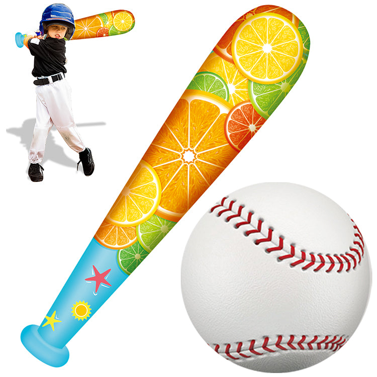 Inflatable Baseball Bat Blow up Baseball Toy Bat Set Include Baseball Bat Inflates and Beach Ball Baseball for Summer Pool Baseball Theme Party Supplies
