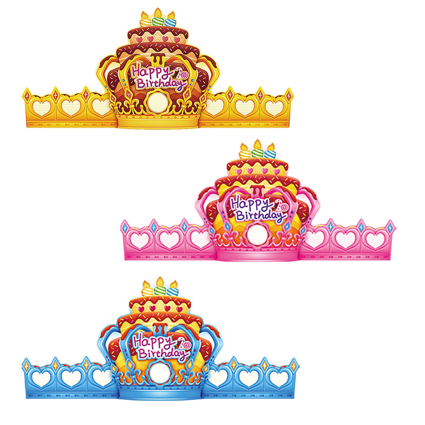 Happy Birthday Crowns for Kids Paper Birthday Hat Crowns for Classroom Birthday Gifts Kids' Party