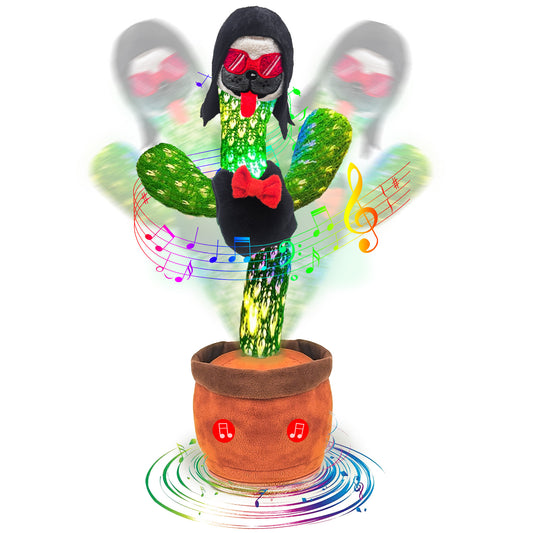 Dancing Talking Cactus Baby Toy,Dancing Cactus Mimicking Toy Repeats What You Say,Imitate Speech Sing English Songs,Christmas Birthday Gifts Party Favors for Kids Boys Girls