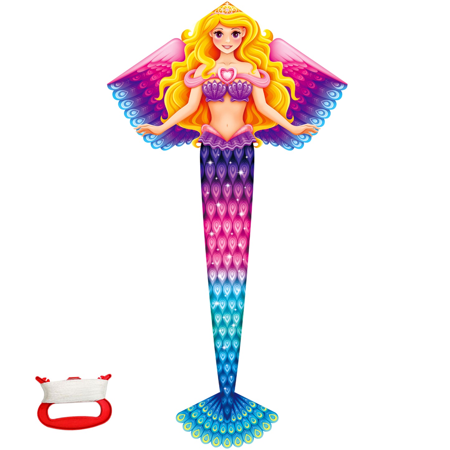 Kites for Kids Ages 4-8 8-12 | Large Mermaid Kite Girls Boys Adults, Easy to Fly & Assembled, Great Gift for Easter Travel Beach