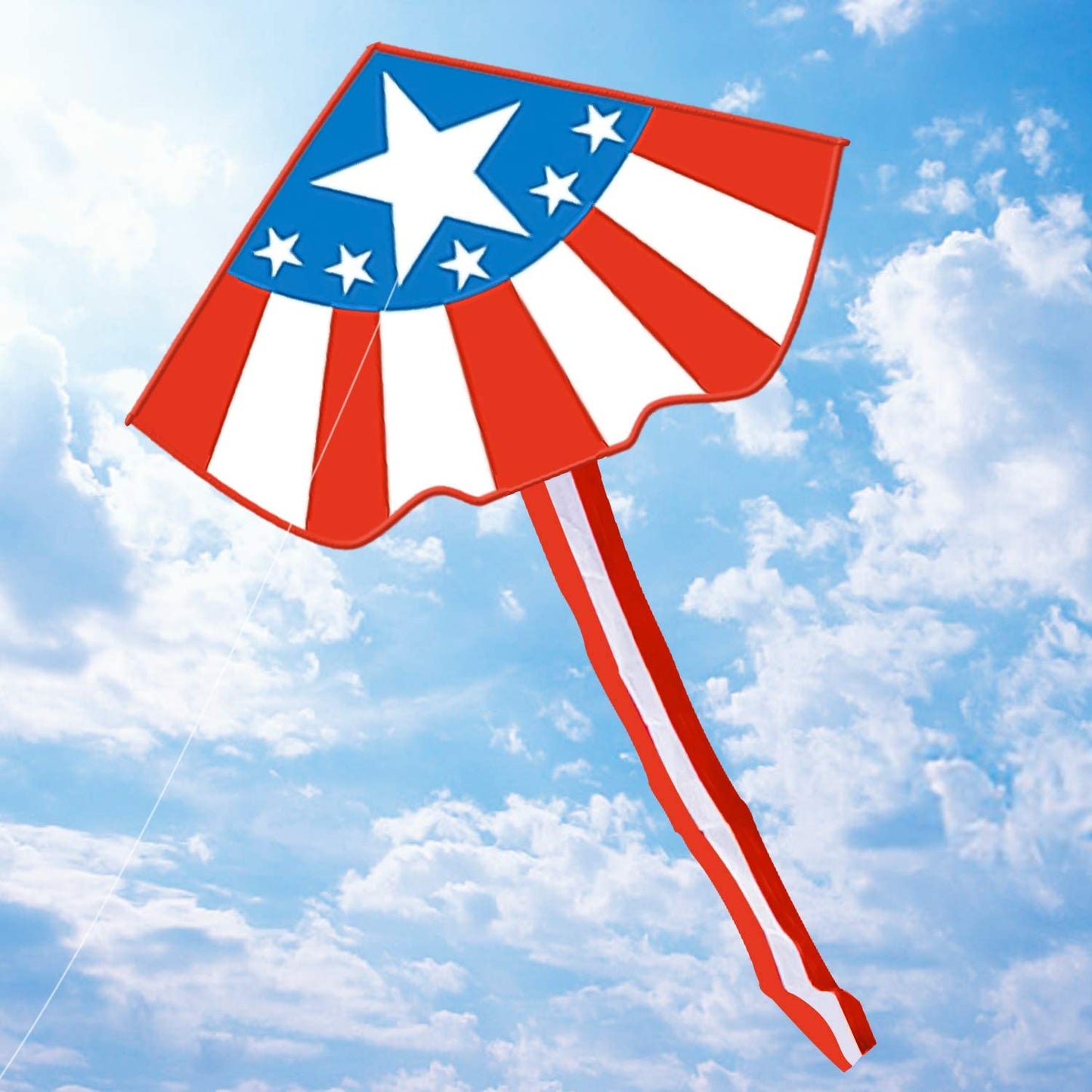 Kite for Kids Age 4-8 8-12, Large Kite for Boys Adults Easy to Fly & Assemble, Beach Kites with 328ft Kite String,Perfect for Beach Trip Park Family Activities Outdoor Games-Flag