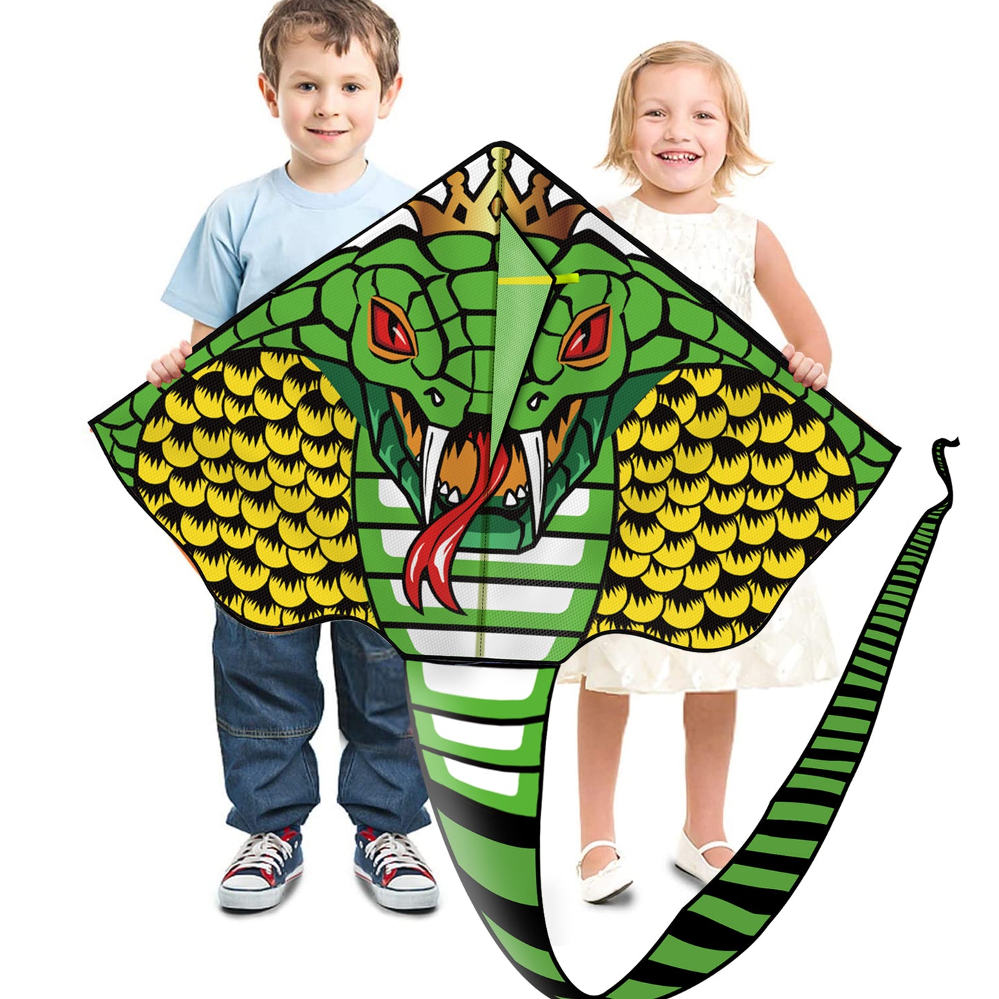 Kite for Kids Age 4-8 8-12, Large Kite for Boys Adults Easy to Fly & Assemble, Beach Kites with 328ft Kite String,Perfect for Beach Trip Park Family Activities Outdoor Games-Red Snake