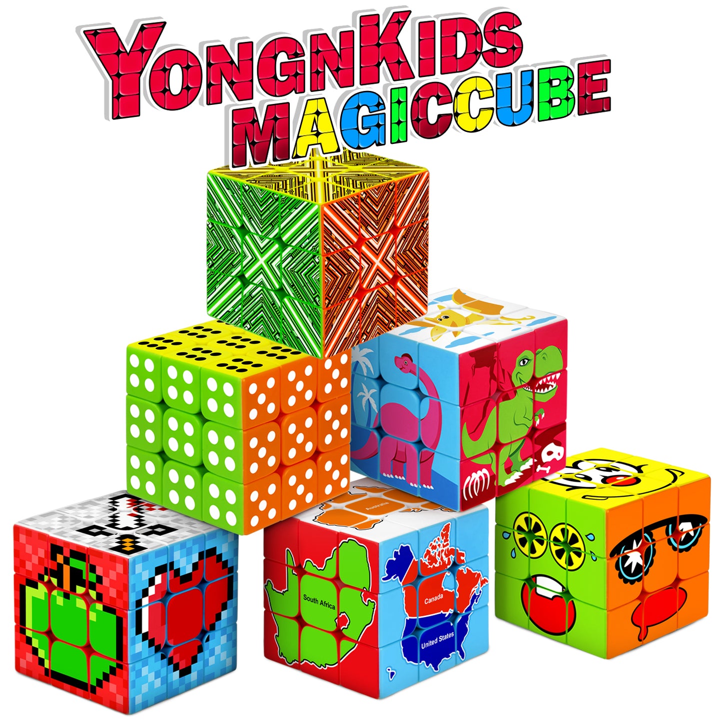 3x3 Speed Cube, Surface Magic Cube, Original Sticker Magic Cube, A Funny Puzzle Game and a Brain Teasers