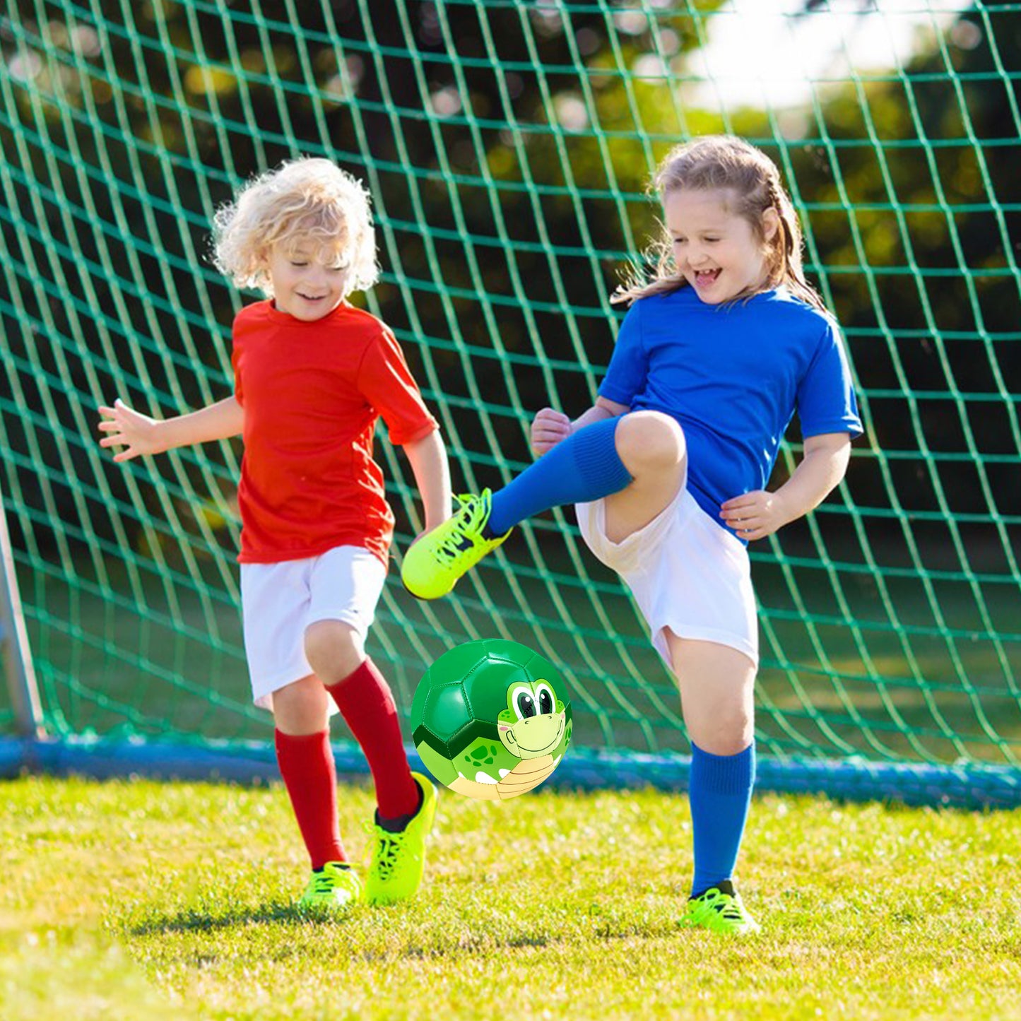 Soccer Ball, Size 3 Soccer Balls for Kids Ages 4-8,Toddlers Sport Games Outdoor Toys Ball for Boys Girls,Garden Backyard Playground Football Toys with Pump