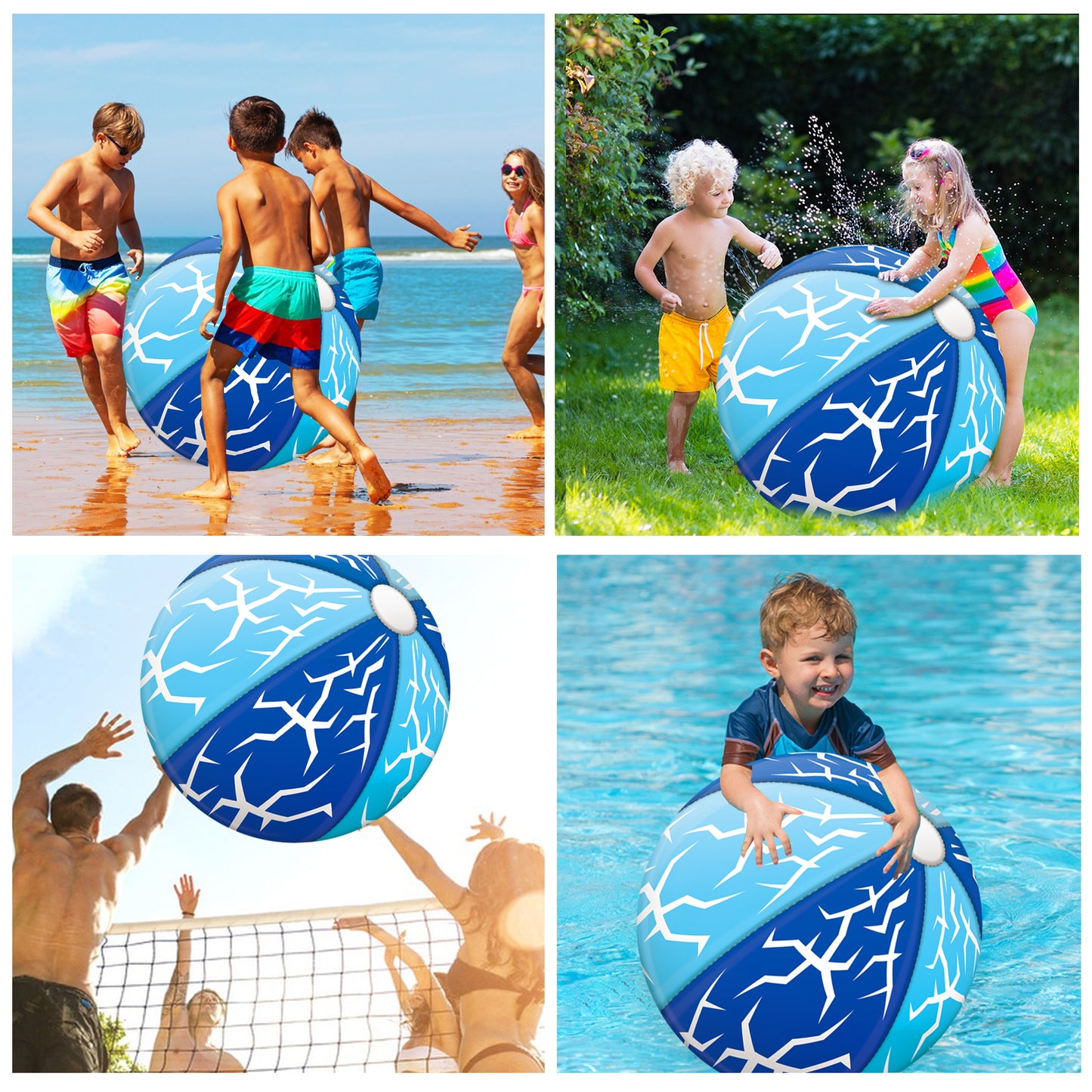 "Beach Ball- Big Inflatable Sports Ball Pool Toys Rainbow Beachball 26 inch, Outdoor Pool Balls for Kids and Adults Summer Water Toys Beach Pool Party Decorations 21"" After Inflated "