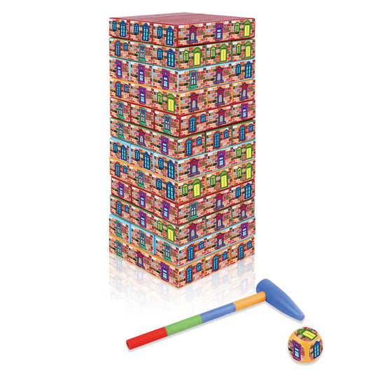Plastic Colorful Stacking Board Games Builing Blocks for Kids Boys Girls, Balancing Blocks Montessori Toy Gift for Kids, Classic Game for Party with Storage Bag