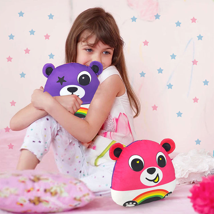 The Original Four Faces Bear Plushie Toys- Sensory Fidget Toy for Stress Relief- A Soft Stuffed Animal Plush Toy That Understands Your Kid's Mood Better!