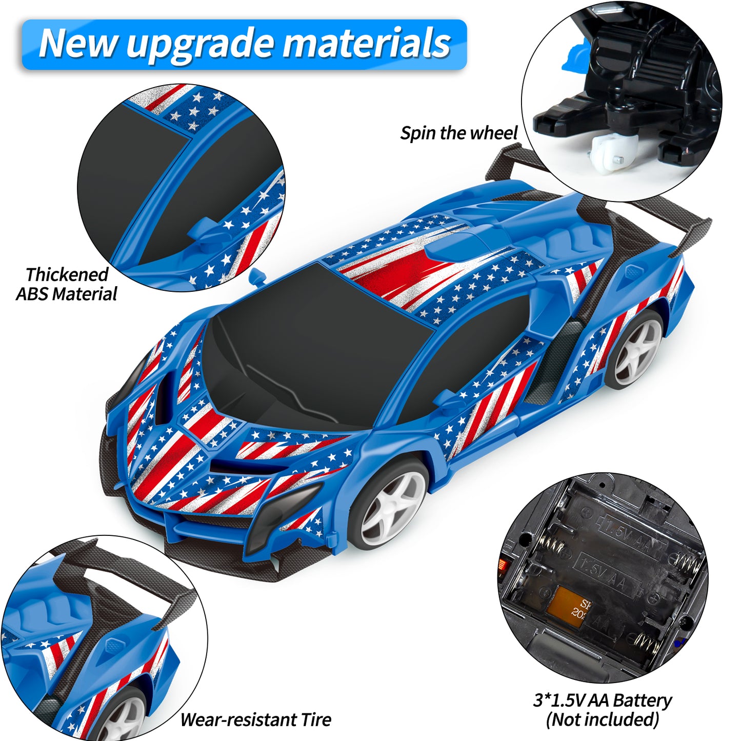 Remote Control Car Transform Car Robot Toy for Kids,1:18 Scale High Speed RC Cars Racing Car with 360°Rotating for Boys 3 4 5 6 7 8 9 Years Old Birthday