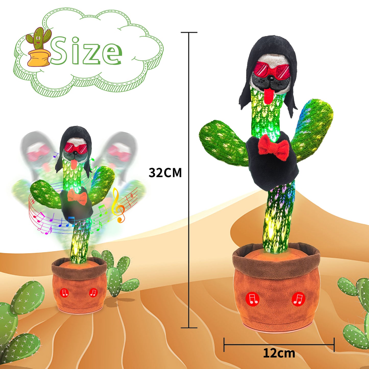 Dancing Talking Cactus Baby Toy,Dancing Cactus Mimicking Toy Repeats What You Say,Imitate Speech Sing English Songs,Christmas Birthday Gifts Party Favors for Kids Boys Girls