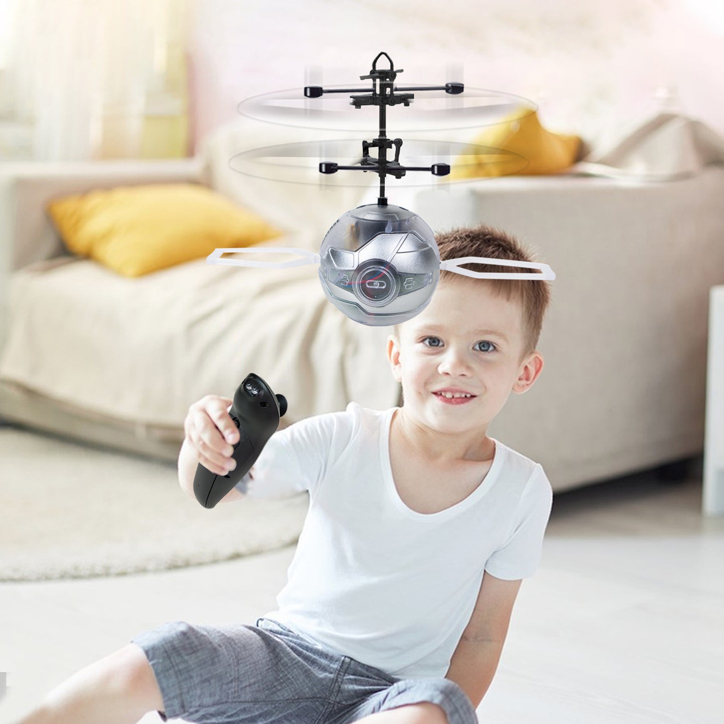 Flying Ball RC Toys,Built-in LED RC Robot Drone Remote Control Helicopter Indoor Outdoor Games Toys for Kids Boys Girls 6 7 8 9 10 Year Old Birthday