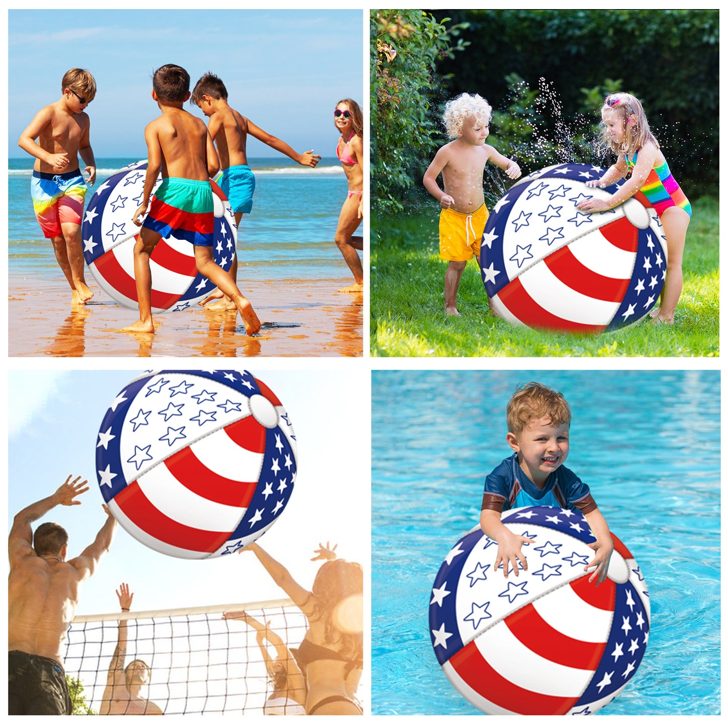 "Beach Ball- Big Inflatable Sports Ball Pool Toys Rainbow Beachball 26 inch, Outdoor Pool Balls for Kids and Adults Summer Water Toys Beach Pool Party Decorations 21"" After Inflated "