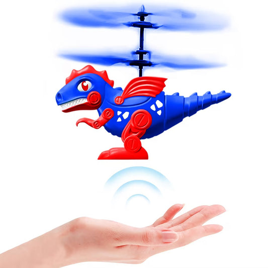 Sensor Flight Dinosaur Helicopter Toys,Robot Dinosaur Toys for Boys Girls with LED Lights & Gyro-Flying Drone Toys for 6+ Year Old Cool Stuff, Easy to Fly Forward & Turn Left/Right