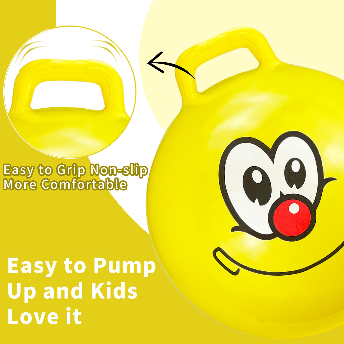 "Hopper Balls for Kids 2-6 7-9,18 inchs Bouncy Ball with Handle,Hopper Toy Jumping Ball for Indoor and Outdoor Games,Fun Hopping Toys for Boys Girls "