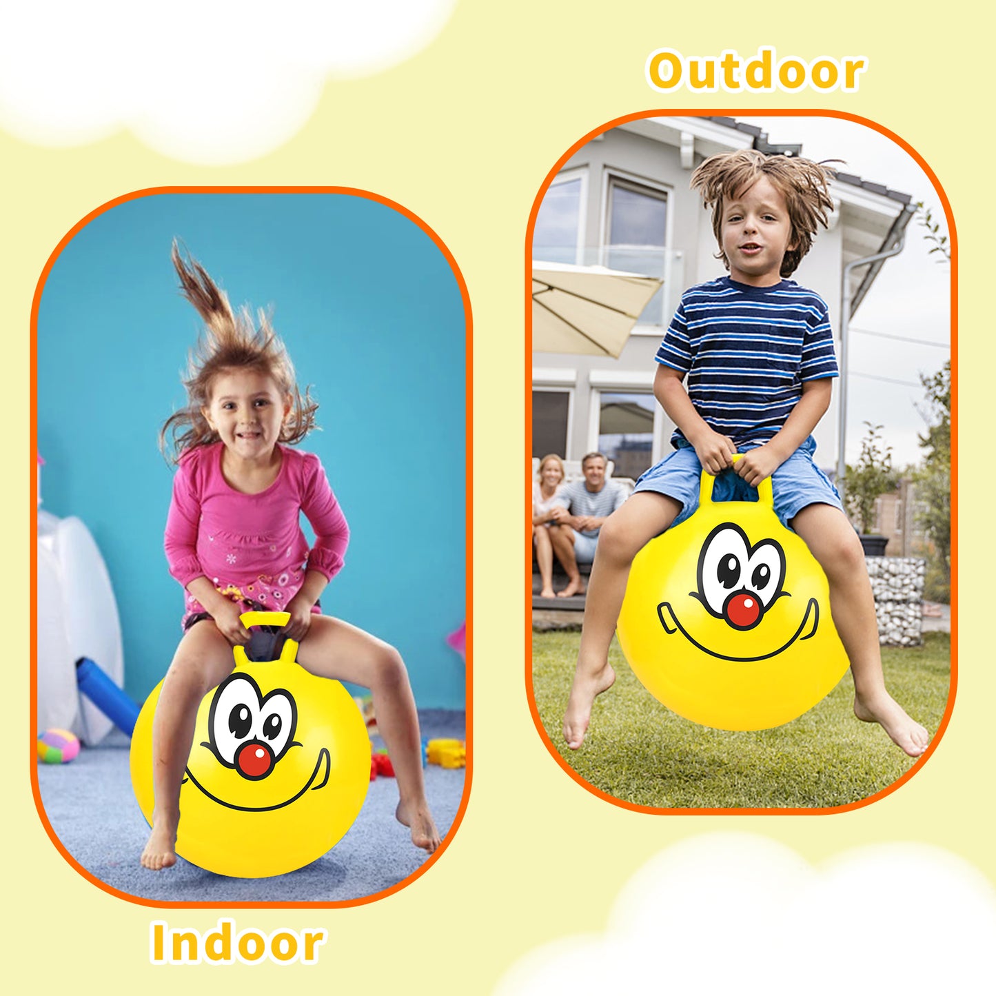 "Hopper Balls for Kids 2-6 7-9,18 inchs Bouncy Ball with Handle,Hopper Toy Jumping Ball for Indoor and Outdoor Games,Fun Hopping Toys for Boys Girls "