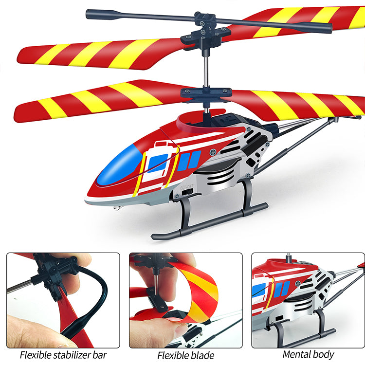 "YongnKids Remote Control Helicopter for Kids| Rc Helicopter Toys w/t LED Lights, 3.5 Channel, Gyro Stabilizer, Altitude Hold, 2.4GHz Helicopter Toys for Beginner Boys Girls Indoor- Red "