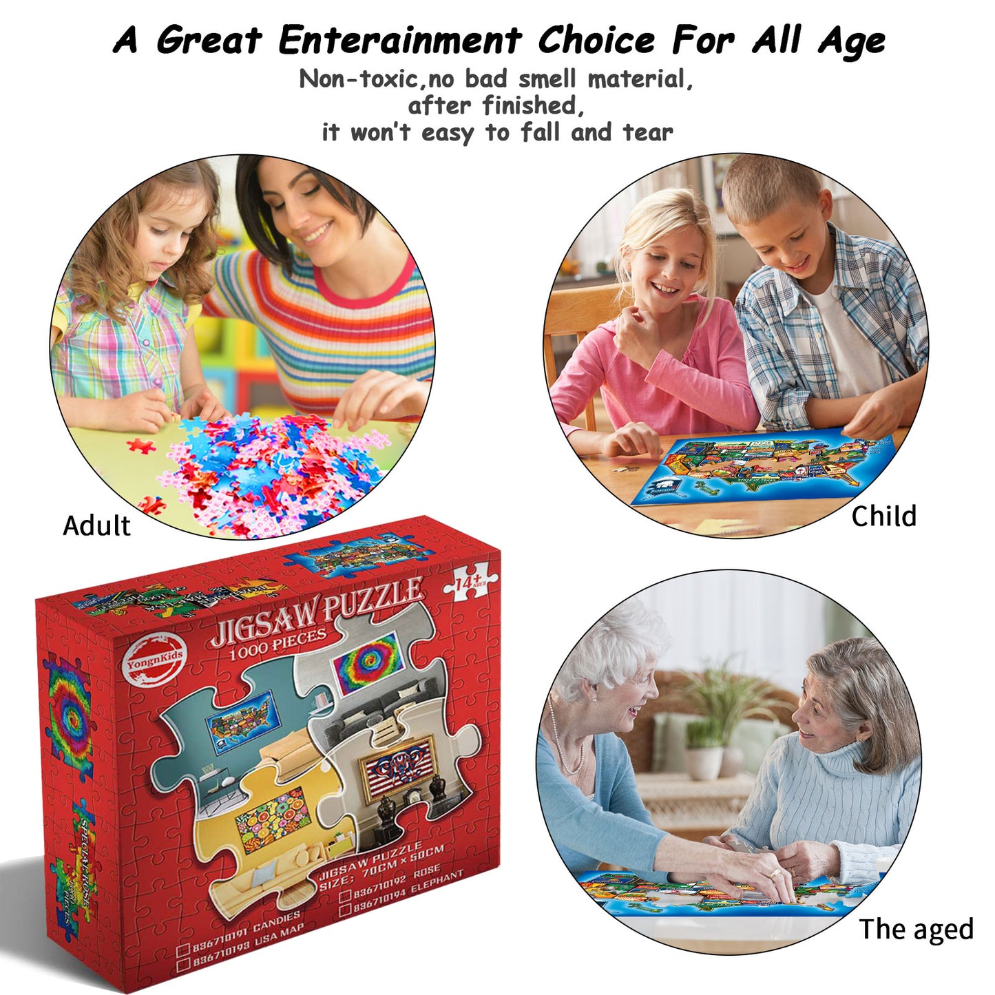 "Puzzles for Adults 1000 Piece, Jigsaw Puzzles 1000 Pieces for Adults Kids, Puzzle 1000 Pieces - Educational Toys & Challenging Family Activity Fun Games "