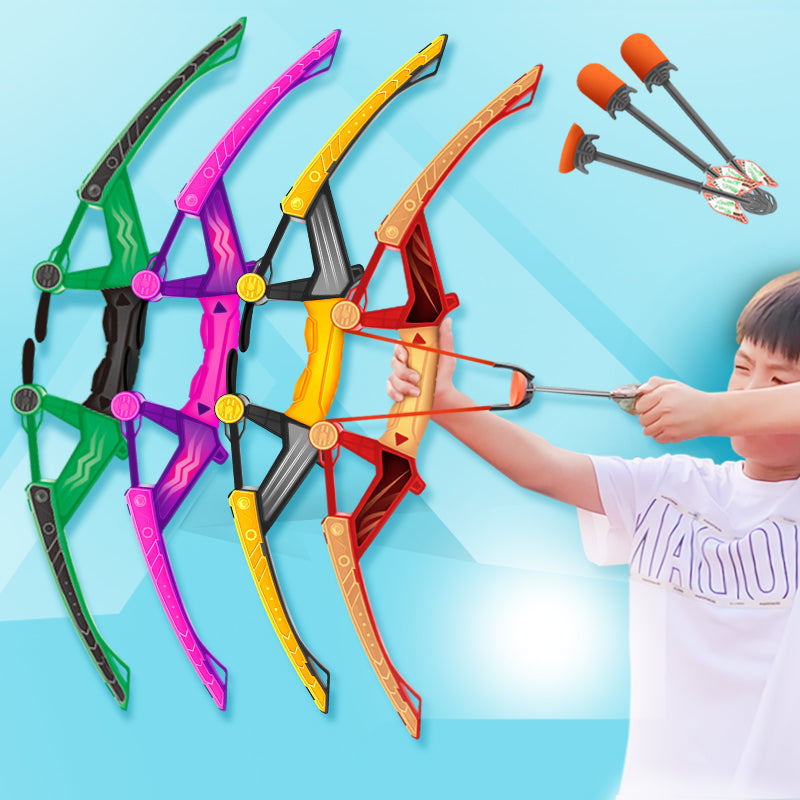 New children's bow and arrow set with sound and suction cup outdoor shooting toys