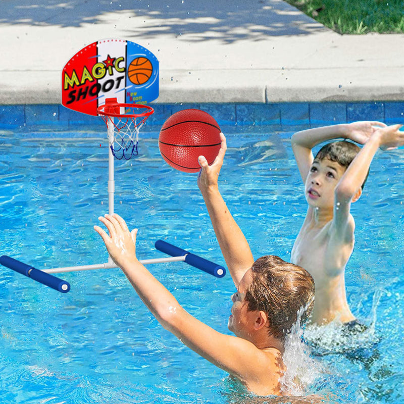 Pool Basketball Hoop Floating With Real Feel Net & Float Foam For Kids & Adults Swimming Splash Super Hoops With Water Basketball Pools Toy Outdoor Summer