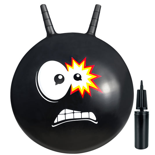 Space Hoppers for Kids Age 3 4 5 6 7 8 9, 18 Inch Space Hopper with Handle, Hopper Ball with Pump for Boys Girls Age 3-8 Indoor and Outdoor Garden Game