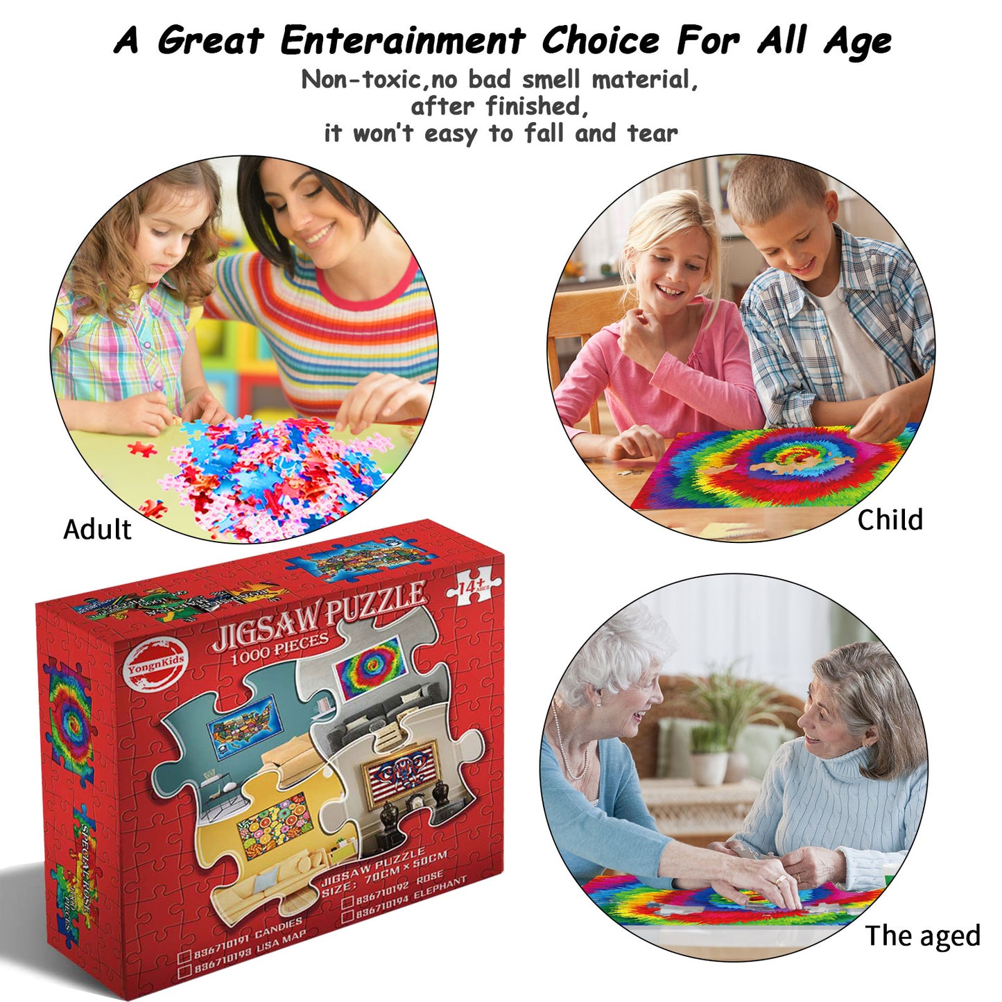 "Puzzles for Adults 1000 Piece, Jigsaw Puzzles 1000 Pieces for Adults Kids, Puzzle 1000 Pieces - Educational Toys & Challenging Family Activity Fun Games "